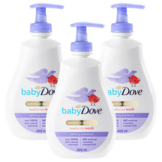 베이비도브 유아용 바디워시 카밍모이스처, 400ml, 3개