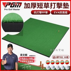 PGM 送10球!室內高爾夫球打擊墊，加厚防滑練習墊，家庭揮桿練習器，室內外適用，可開發票, 1個, 厚度 2cm,1.5m*1.5m