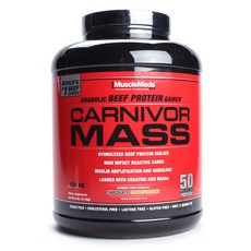 MuscleMeds 牛肉增重高蛋白營養沖泡粉, 2.73kg, 1桶