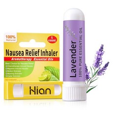 Hion Nausea Relief 흡입기 라벤더 100% 천연 에센셜 오일 흡입기