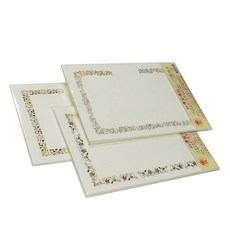 珍金發紙藝精品社 A4空白獎狀紙 台灣製150P 30入大包裝 適用於聘書、感謝狀, 1個, 橫式-米色,古典A款, 30張