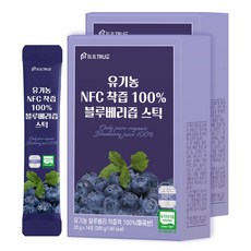 빌트루 유기농 NFC 착즙 100% 블루베리즙 스틱, 2개, 280g 2개, 280g