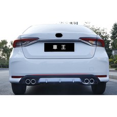 【車王汽車精品百貨】豐田 TOYOTA ALTIS 12代 四出尾管 大包 小包 後包圍 後下巴 後保桿, 銀黑, 1個