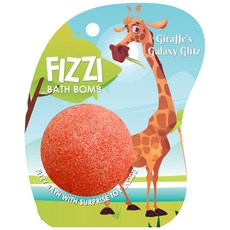 Saboo 泡沫沐浴球 GIRAFFE'S GALAXY GLITZ 長頸鹿的銀河炫彩 Set Fizzi 內附驚喜小公仔, 1顆, 100g