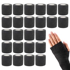 에이크 24개입 크라켄 자가점착붕대 5cm 압박붕대 자가점착밴드, 블랙