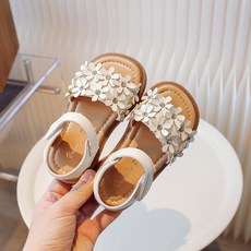 DIU 夏新款女童花朵涼鞋時尚公主風寶寶涼鞋防滑軟底兒童涼鞋