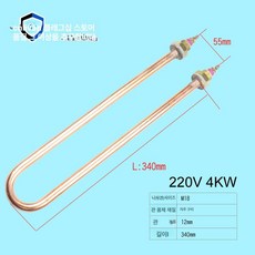 전기히터봉 난방 파이프 부속품 M16 6kw 온수, 구리 M18 220V 4kW, 기본 색상