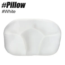 낮은 베개 원형 목주름 방지 목침모든 라운드 수면 베개 에그 슬리퍼 메모리 폼 소프트, 02 Pillow -White