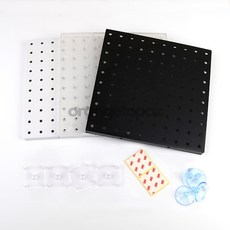 페그보드 세트 선반, 검정+흡착판, 검정+흡착판, 1개