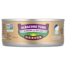 Genova 날개다랑어 천일염 함유 142g(5온스), 통조림