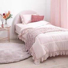 여름이불 프릴이불 보송쫀득 세미더블 화이트 순면, 1개, 170x210 화이트 / 5종 세트