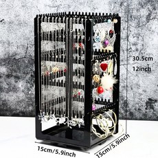 회전 보석 디스플레이 스탠드 Earclip Earnail 귀걸이 보관 휴대용 Earacce