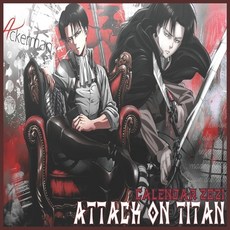 (영문도서) Attack on Titan calendar 2021: AOT calendar 2021 -8.5"x8.5"- Levi Ackerman Glossy Cover Paperback, Independently Published, English, 9798584249588