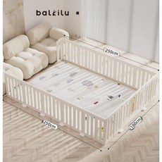 유아 안전가드 아기 울타리 구조에 맞게 원하는 스타일로 변신, 치즈 화이트 문1+중12+작2+2cm매트