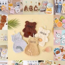 주방용 극세사 핸드타올 캐릭터 고리수건 흡수력좋은팩, 1개, 09.포근이 애니멀 곰