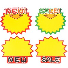오늘의습관 NEW SALE 톱니모양 쇼카드 마트POP 가격표시, 상단 NEW