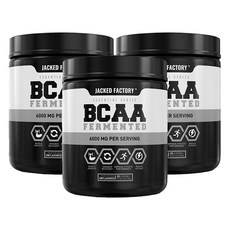 JACKED FACTORY BCAA發酵沖泡粉 原味 6000mg, 3罐, 180g