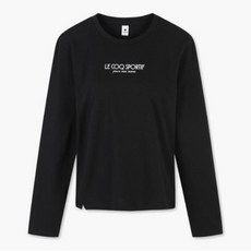 긴팔티 JQS QP322ORL82-BLK 여성 레이어링 레귤러핏 긴팔티 BLACK