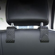 1+1 카본블랙 자동차 뒷좌석 가방 걸이 차량용 헤드레스트 마스크 걸이 후크 4p