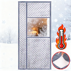 방풍 비닐 커튼 두꺼운 외풍 우풍 차단 창문형 방풍막 비대칭 자석커튼, 1개, SV