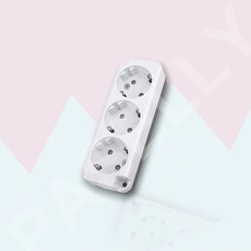 간편설치삼구소켓 벽면 노출 연선 3구, 1
