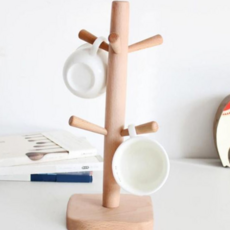 컵선반 네이처 원목 컵걸이 조립식 컵정리대 주방컵걸이 컵선, 본상품