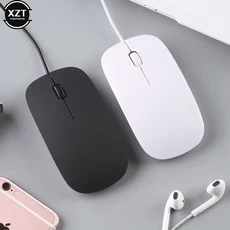 중립 유선 마우스 2.4Ghz USB 케이블 인체 공학적 초박형 PC 노트북 비즈 컴퓨터 오 1.2m, M015 black