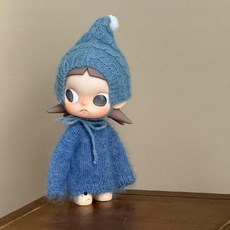 팝마트 지거 Zsiga 액션 피규어 20cm 인형 인형옷 스웨터 모자 세트 인형 제외, 10cm 범용, 블루 스웨터+모자 세트(인형 제외)