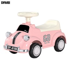 DFMEI 兒童滑行車音樂燈光四輪平衡車滑步溜溜車1-6歲寶寶防側翻滑滑車, 1個, 公主粉