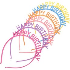 아부판 6개 세트 플라스틱 생일 머리띠 파티 헤드웨어 노란색 보라색 파란색 분홍색 주황색 장미 빨간색 창의적인 액세서리 가족 즐거움