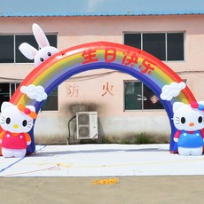 풍성 대형아치 5m 웰컴 도어 380W 바람넣는기계, R. 8m레인보우KT-송풍기미포함, 1개