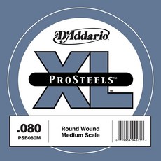 D'Addario Single Bass Pro Steel O80 Med, D'Addario Single Bass Pro Stee, 1개