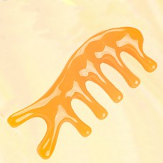 돌고래 두피 괄사 마사지 얼굴 페이스 도구 지압 기구 로즈쿼츠, 오렌지, 1개