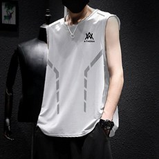 潮人街 運動背心男 健身背心 冰絲速乾 網眼無袖t恤 大尺碼寬鬆跨欄運動坎袖 排汗衫
