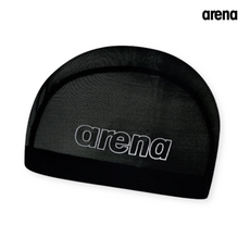 아레나 수모 남자 여성 수영모자 성인 메쉬, 1개, 블랙
