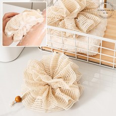 거품잘나는 면 샤워타올 자극없는 아이 샤워볼 부드러운 코튼 목욕타올, 아이보리, 1개, 1개입