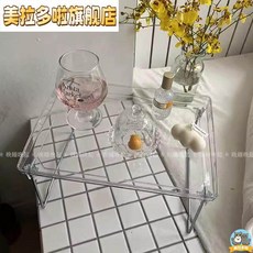 아크릴소반 투명 접이식 혼술상 미니 테이블 찻상 밥상 투명 접이식 테이블