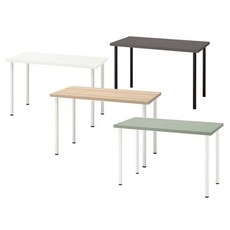 이케아 LAPTEN 테이블(120X60)플러스ADILS 기본다리세트, 화이트상판-화이트다리
