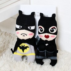 배트맨과 캣우먼 커플 2개세트 양말인형만들기, 1개