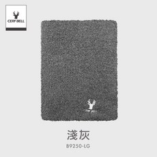 體溫魔術師 素面刺繡保暖圍脖 經典素色脖圍 秋冬加倍溫暖舒適, 淺灰, 1個