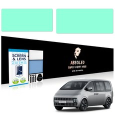 앱솔레오 차량 네비게이션 액정 보호필름 저반사 먼지방지, 1세트, 더뉴 스타리아 (초고투명)