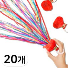 펴나나다 화약 없는 종이폭죽 무소음 줄폭죽, 20개, 혼합색상