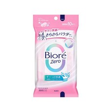 일본 Biore 비오레 제로 데오드란트 사라사라파우더 티슈 상냥한 비누향 10매, 1개