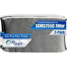 선빔 SCM3755C 필터용 2팩 HWF75 SF221 타입 D 교체 - SCM 3755C 윅 공기청정기 필터 HWF 75 SWF-75 SF 221과 호환 가능