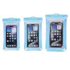 嗨購二店 可觸屏PVC手機防水袋 透明漂浮防水袋跨境游泳潛水防沉海綿防水袋, 白色,S, 1個