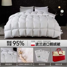 波蘭進口 95% 白鵝絨羽絨被 7A抗菌升級款, 7A抗菌升級款【月光白】大朵絨,150x200cm【絨凈重600克】