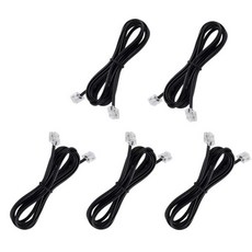 6피트 전화선 랜선 연장선 케이블 표준 RJ11 6P4C 모듈러 플러그 유선전화 모뎀 액세서리 3개 세트, 5