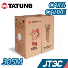 大同 CAT6 網路線 305米 灰白色 (24AWG), 1個