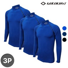 골드이스트 남성용 겨울 기모 언더레이어 긴팔 상의 3매
