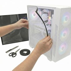 컴퓨터 메쉬필터 먼지망 PC 자석 먼지필터, 화이트, 1개